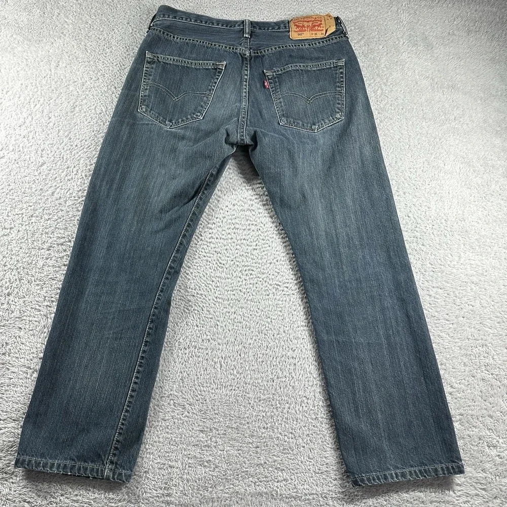 Levi Jeans Mens 31x30‎ (Actual 28x25.6) 501 Original Natural Distress Faded